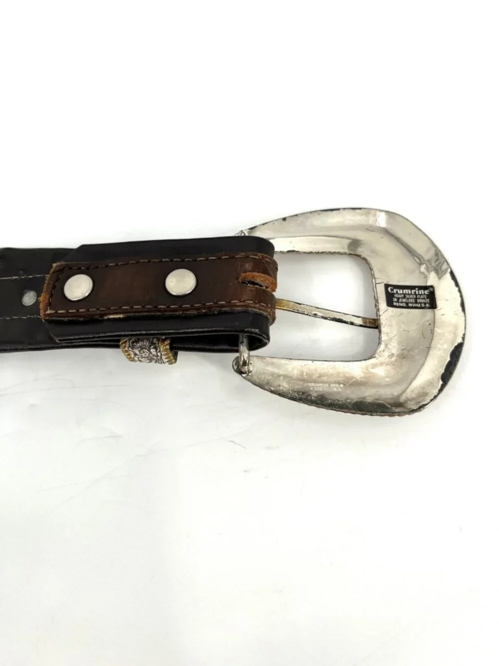 Circle Y Silver Laces Belt Lot 2 Straps 1 Crumrine Buckle Interchangeable